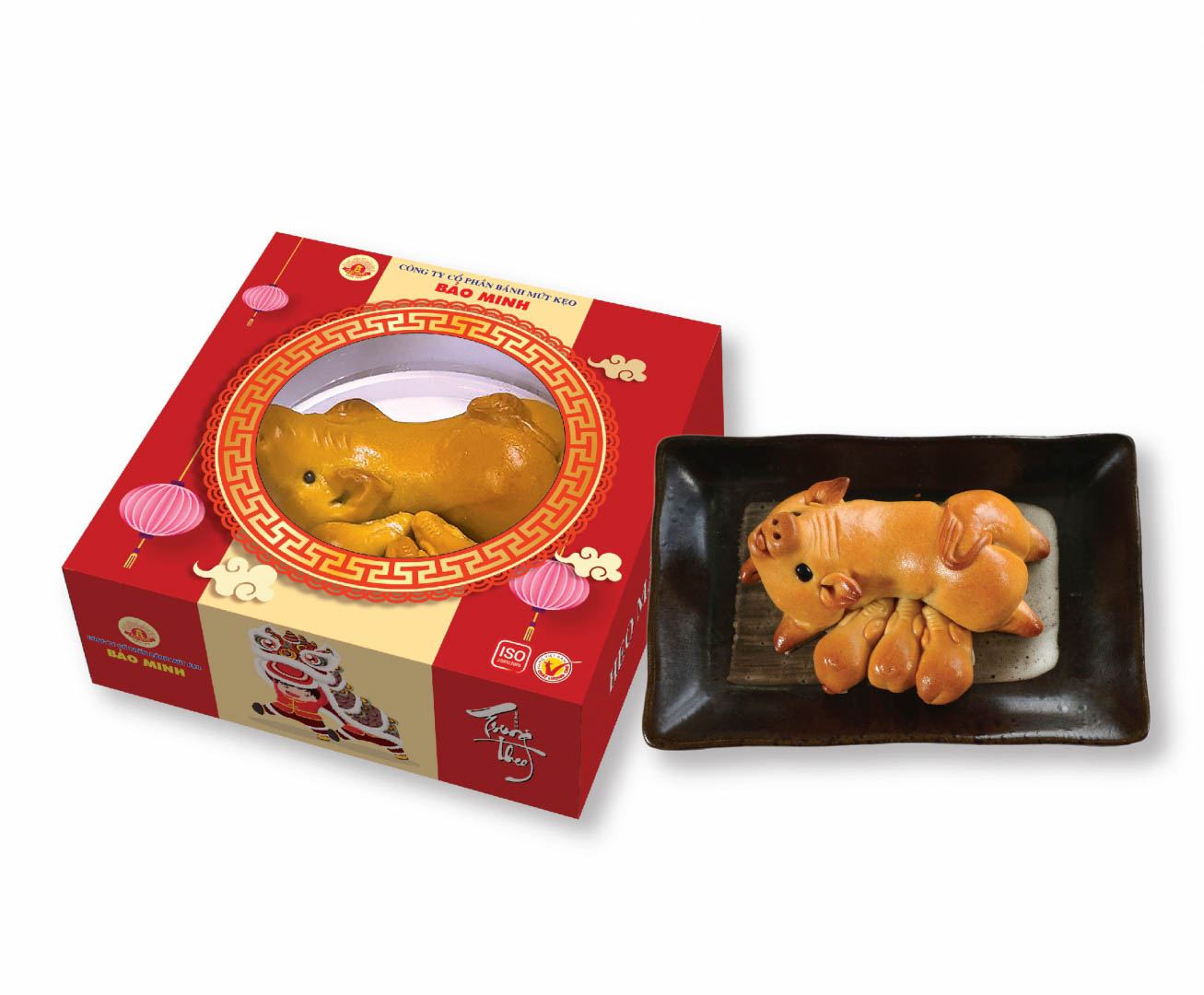 Bánh Trung Thu Bảo Minh Hộp Heo Mẫu Tử (Heo Nặn 1) 600g Mã Bánh 695 Bánh Trung Thu Bảo Minh Hộp Heo Mẫu Tử (Heo Nặn 1) 600g Mã Bánh 695