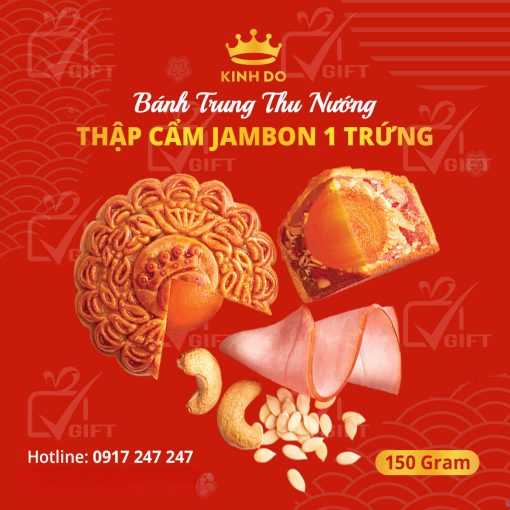 Bánh Trung Thu Kinh Đô Bánh Nướng Thập Cẩm Jambon 1 Trứng 150g - [Mã: 31]
