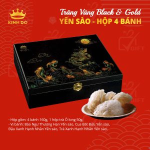 Bánh Trung Thu Kinh Đô hộp Sơn Mài BLACK & GOLD Yến Sào