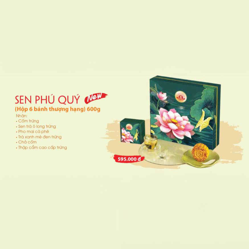 Bánh Trung Thu Bảo Minh Hộp Bánh Thượng Hạng Sen Phú Quý 600g Mã 697 Bánh Trung Thu Bảo Minh Hộp Bánh Thượng Hạng Sen Phú Quý 600g Mã 697
