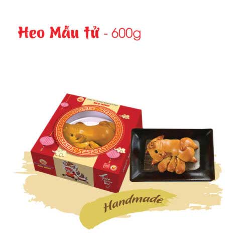Bánh Trung Thu Bảo Minh Hộp Heo Mẫu Tử (Heo Nặn) 600g Mã Bánh 611