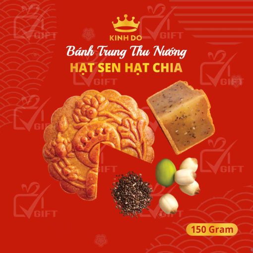 Bánh Trung Thu Kinh Đô Bánh Nướng Mè Đen Hạt Dưa 150g – [Mã: XMD]