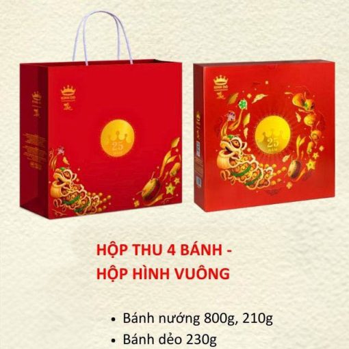 Bánh Trung Thu Kinh Đô Bánh Nướng Lạp Xưởng Ngũ Hạt 2 Trứng 210g – [Mã: 4]
