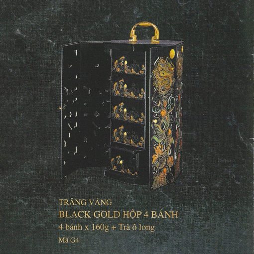 Bánh Trung Thu Kinh Đô Trăng Vàng BLACK & GOLD Hộp 4 Bánh (Mã: G4)