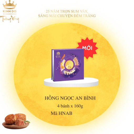Bánh Trung Thu Kinh Đô Trăng Vàng Hồng Ngọc An Bình [Mã: HNAB]
