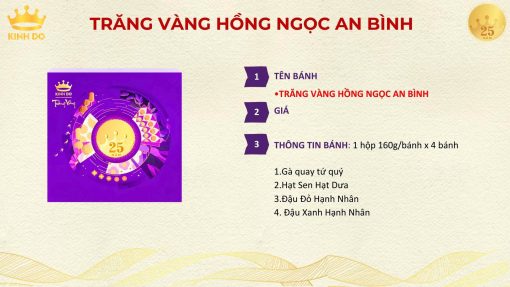 Bánh Trung Thu Kinh Đô Trăng Vàng Hồng Ngọc An Bình [Mã: HNAB]