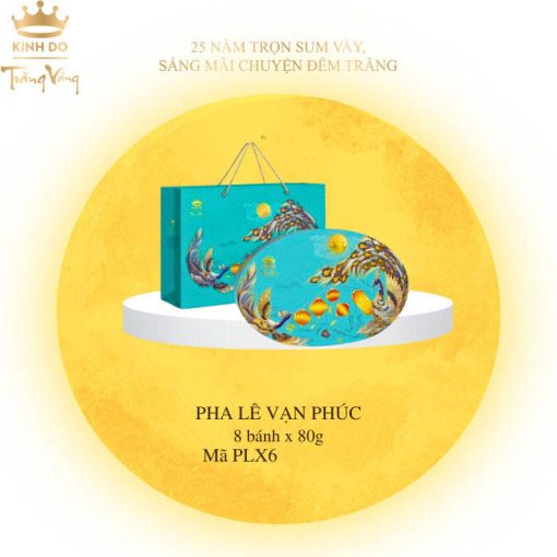 Bánh Trung Thu Kinh Đô Trăng Vàng Pha Lê Vạn Phúc (XANH) – [Mã: PLX6]