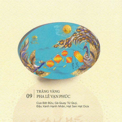 Bánh Trung Thu Kinh Đô Trăng Vàng Pha Lê Vạn Phúc (XANH) – [Mã: PLX6]