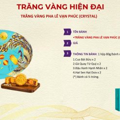 Bánh Trung Thu Kinh Đô Trăng Vàng Pha Lê Vạn Phúc (XANH) – [Mã: PLX6]