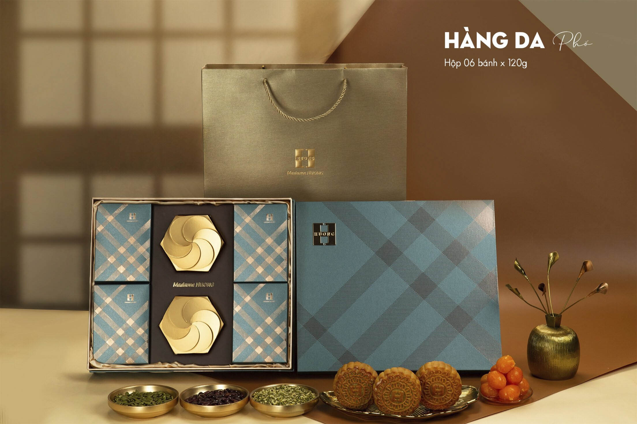 Bánh Trung Thu Madame Hương Hộp Hàng Da Phố