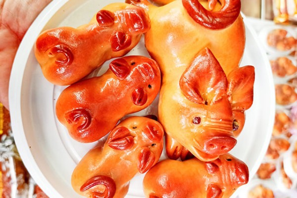 Bánh nướng trung thu hình thú dễ thương Bánh nướng trung thu hình thú dễ thương