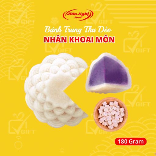 Banh Trung Thu Hữu Nghị Dẻo Nhân Khoai Môn 180g