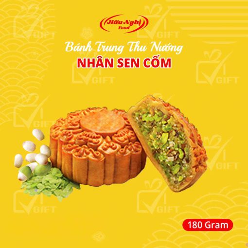 Banh Trung Thu Hữu Nghị Nướng Nhân Sen Cốm 180g