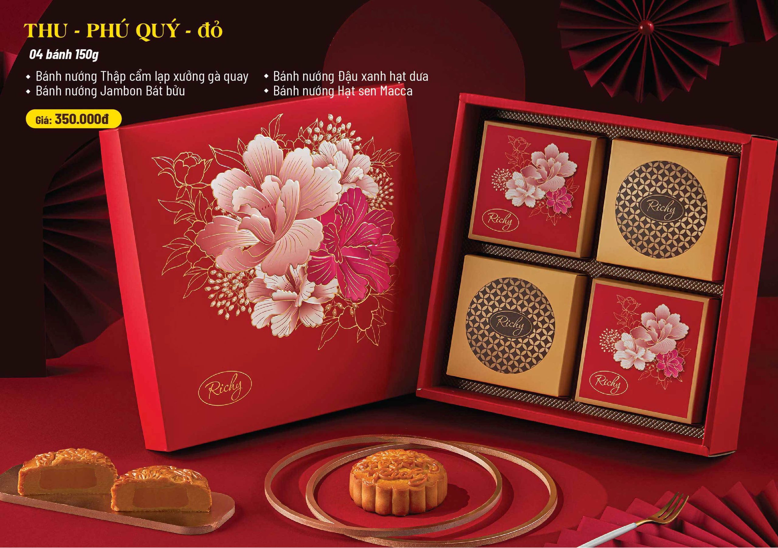 Bánh Trung Thu Richy Thu - Phú Quý - Đỏ Bánh Trung Thu Richy Thu - Phú Quý - Đỏ
