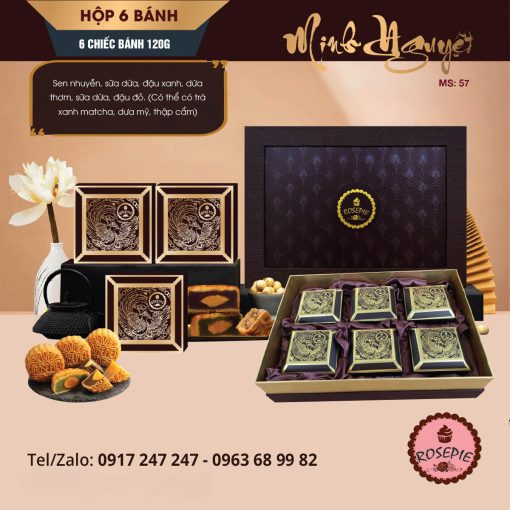 Bánh Trung Thu Rose Pie Hộp Minh Nguyệt - [Mã: 57]