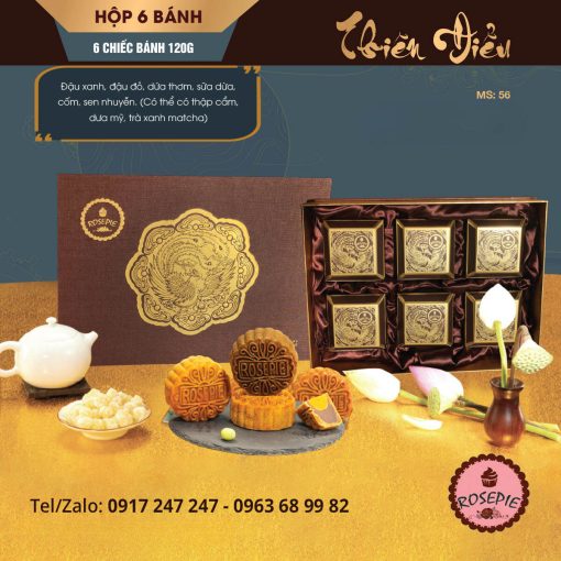 Bánh Trung Thu Rose Pie Hộp Thiên Điểu - [Mã: 56]