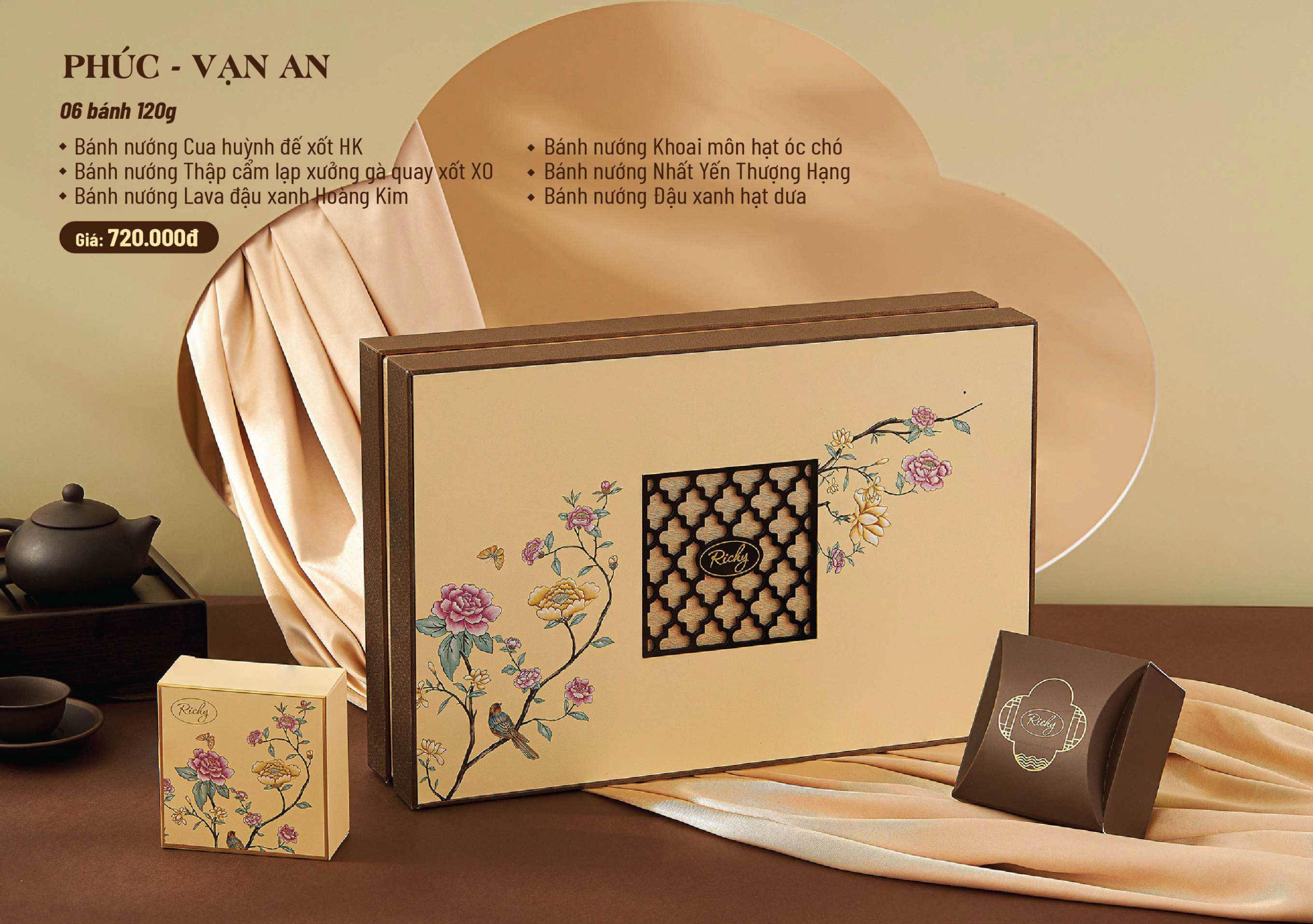 Bánh Trung Thu Richy Hộp Phúc - Vạn An Bánh Trung Thu Richy Hộp Phúc - Vạn An