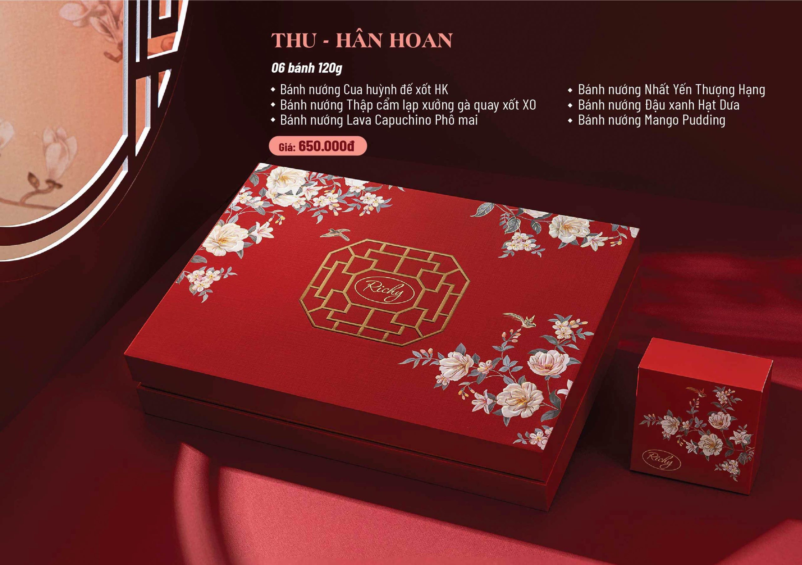 Bánh Trung Thu Richy Hộp Thu - Hân Hoan Bánh Trung Thu Richy Hộp Thu - Hân Hoan