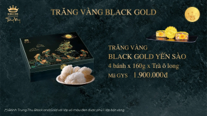 Bánh trung thu Kinh Đô Trăng vàng Black & Gold - hộp 2 bánh